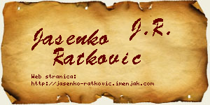 Jasenko Ratković vizit kartica